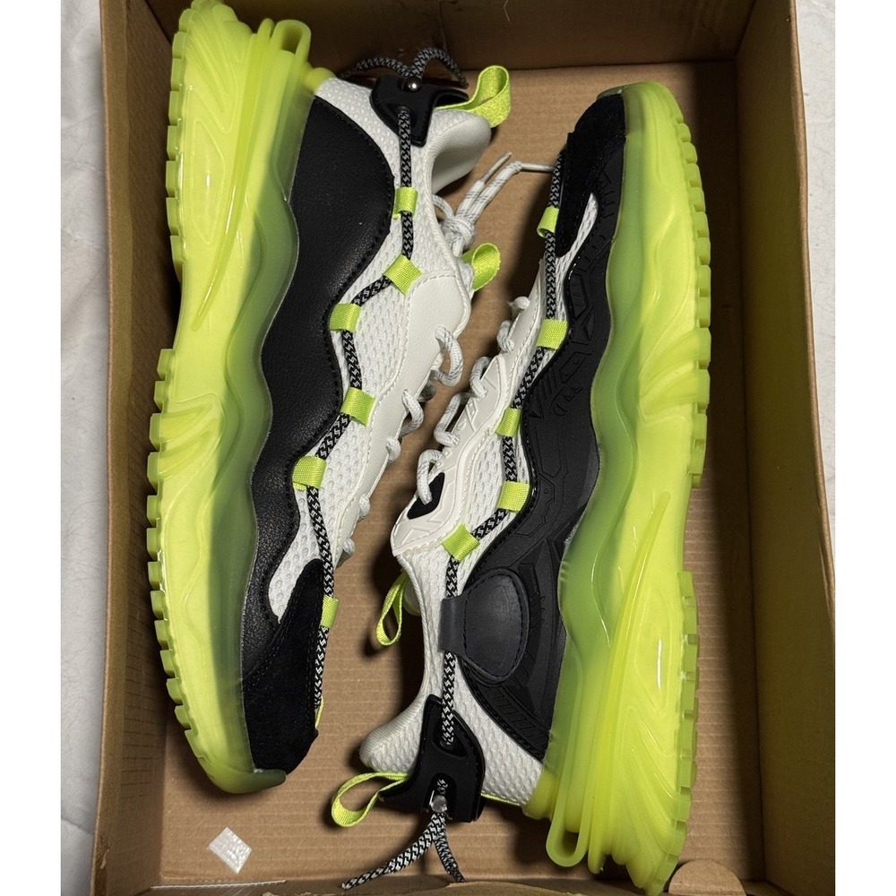 Steve Madden Men's Sneakers 8.5 White/ Black/ Neon New